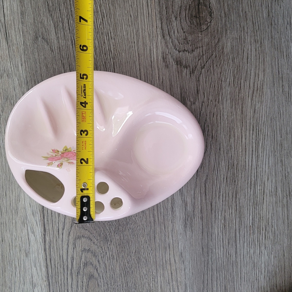 Floral Pink Ceramic Brush Holder - Picture 5 of 5